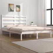 vidaXL Sängram vit massiv furu 160x200 cm