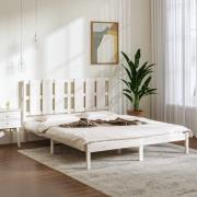vidaXL Sängram vit massivt trä 150x200 cm