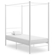 vidaXL Himmelsäng vit metall 100x200 cm
