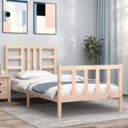 vidaXL Sängram utan madrass 90x190 cm massiv furu