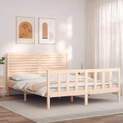 vidaXL Sängram utan madrass 160x200 cm massiv furu