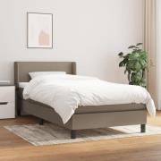 vidaXL Ramsäng med madrass taupe 80x200 cm tyg