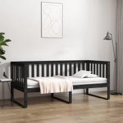 vidaXL Dagbädd svart 90x190 cm massiv furu