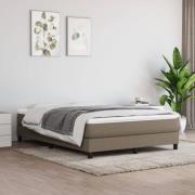 vidaXL Sängram utan madrass taupe 140x200 cm tyg