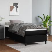 vidaXL Sängram svart 90x200 cm konstläder