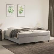 vidaXL Sängram utan madrass ljusgrå 180x200 cm sammet