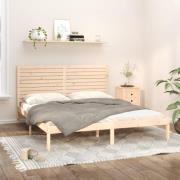 vidaXL Sängram massivt trä 200x200 cm