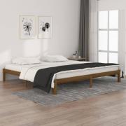 vidaXL Sängram honungsbrun massiv furu 200x200 cm