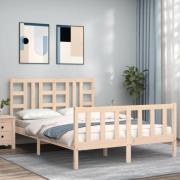vidaXL Sängram utan madrass 160x200 cm massiv furu