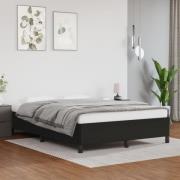 vidaXL Sängram svart 140x190 cm konstläder
