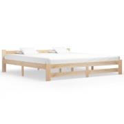 vidaXL Sängram massiv furu 200x200 cm