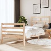 vidaXL Sängram massiv furu 90x190 cm