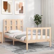 vidaXL Sängram utan madrass 90x190 cm massiv furu