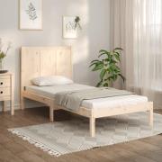 vidaXL Sängram utan madrass 75x190 cm massiv furu