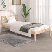 vidaXL Sängram massiv furu 90x190 cm