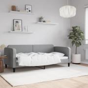 vidaXL Dagbädd ljusgrå 90x190 cm tyg