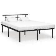 vidaXL Sängram utan madrass svart metall 140x200 cm