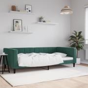 vidaXL Dagbädd mörkgrön 100x200 cm sammet