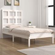 vidaXL Sängram utan madrass vit 90x200 cm massiv furu