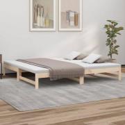 vidaXL Utdragbar dagbädd 2x(100x200) cm massiv furu