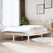 vidaXL Sängram massiv furu 120x190 cm