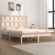 vidaXL Sängram utan madrass 135x190 cm massiv furu