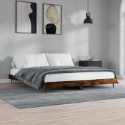 vidaXL Sängram utan madrass rökfärgad ek 120x200 cm konstruerad trä