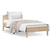 vidaXL Sängram utan madrass 90x200 cm massiv furu
