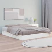 vidaXL Sängram vit 120x200 cm massivt trä