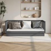 vidaXL Dagbädd grå 80x200 cm massiv furu