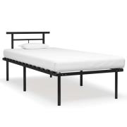 vidaXL Sängram svart metall 90x200 cm