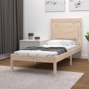 vidaXL Sängram massivt trä 75x190 cm
