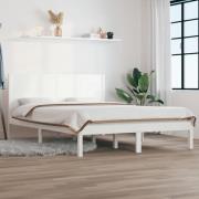 vidaXL Sängram utan madrass vit 140x200 cm massiv furu