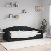 vidaXL Dagbädd svart 90x200 cm tyg