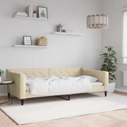 vidaXL Dagbädd gräddvit 100x200 cm tyg