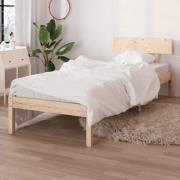 vidaXL Sängram massiv furu 90x200 cm