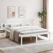 vidaXL Säng vit 150x200 cm massiv furu