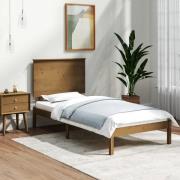 vidaXL Sängram honungsbrun massiv furu 100x200 cm enkelsäng