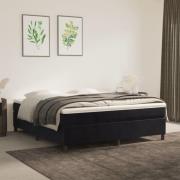vidaXL Sängram utan madrass svart 160x200 cm sammet