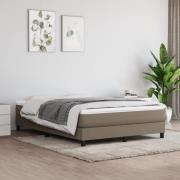 vidaXL Boxspring-sängram taupe 140x190 cm tyg