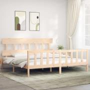 vidaXL Sängram utan madrass 200x200 cm massiv furu