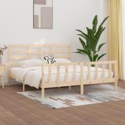 vidaXL Sängram utan madrass 200x200 cm massiv furu