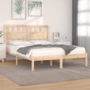vidaXL Sängram massiv furu 140x190 cm