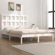 vidaXL Sängram utan madrass vit 200x200 cm massiv furu