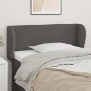 vidaXL Sänggavel med kanter grå 103x23x78/88 cm konstläder