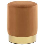 vidaXL Pall brun och guld sammet 28 x 36 cm