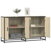 vidaXL Skänk sonoma-ek 134x35x76 cm konstruerat trä