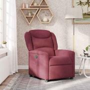 vidaXL Reclinerfåtölj vinröd tyg