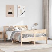 vidaXL Sängram utan madrass 120x190 cm massiv furu