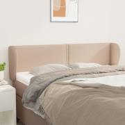 vidaXL Sänggavel med kanter cappuccino 147x23x78/88 cm konstläder